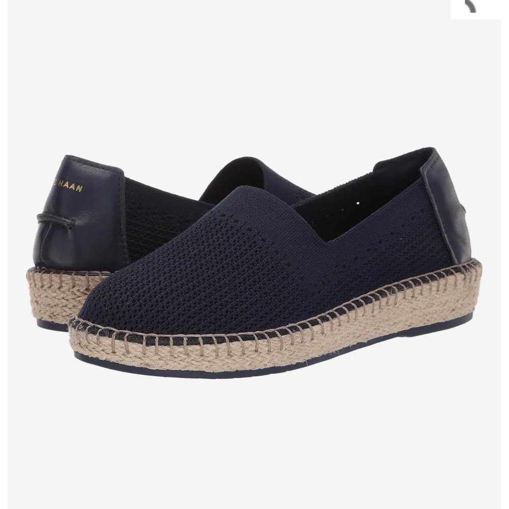 Cole Haan Women's Navy Blue Cloudfeel Stitchlite Espadrille Loafer Size 8.5 NWOT